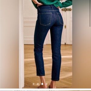 NWT Sezane Le Brut Denim Indigo Size 35